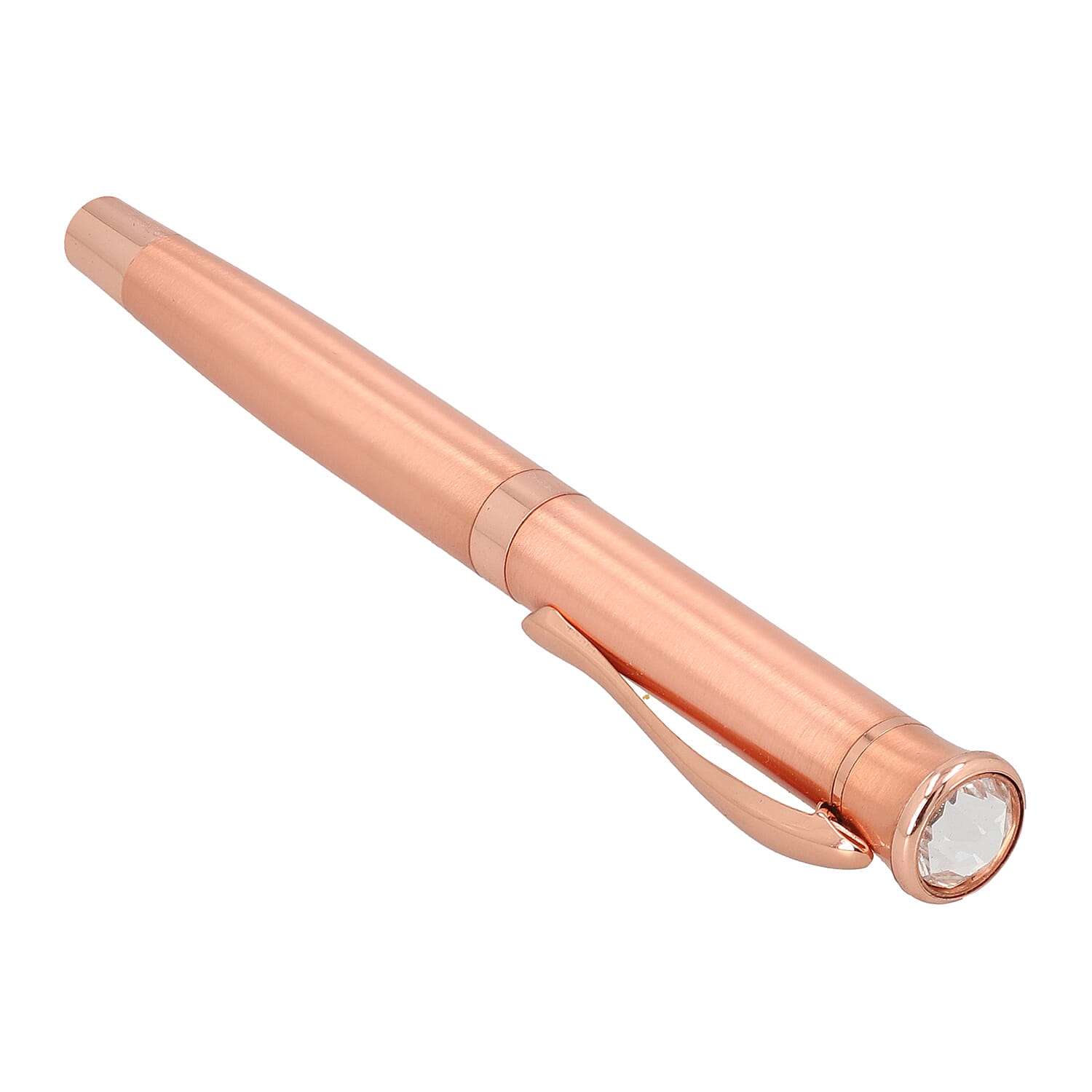 Anti Microbacterial Studded Roller Pen with Crystal - Bronze
