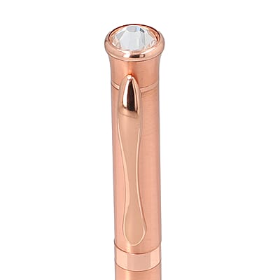 Anti Microbacterial Studded Roller Pen with Crystal - Bronze