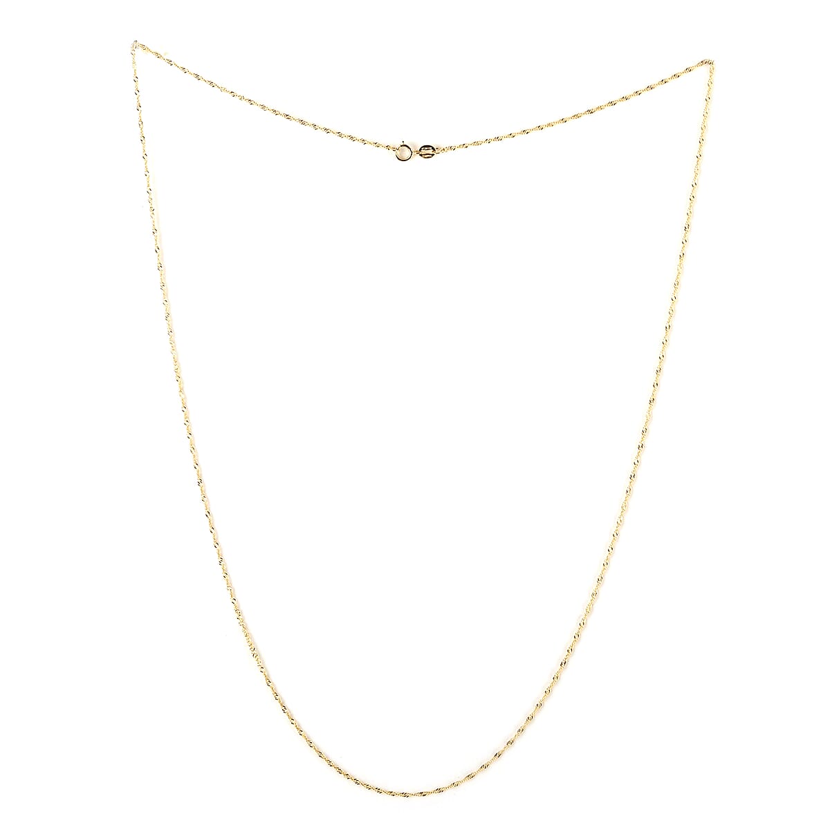 10K Yellow Gold 1.45mm Singapore Chain Necklace 20 Inches 4.30 Grams image number 1