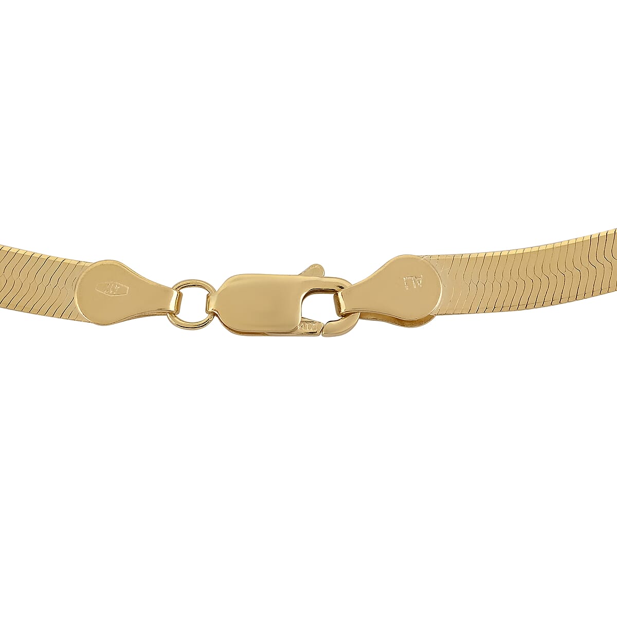 10K Yellow Gold 4.6mm Herringbone Chain Necklace 22 Inches 8.7 Grams image number 2
