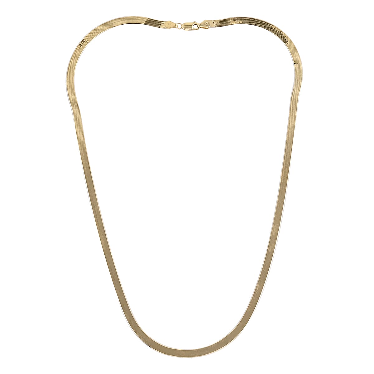 10K Yellow Gold 4.6mm Herringbone Chain Necklace 22 Inches 8.7 Grams image number 3