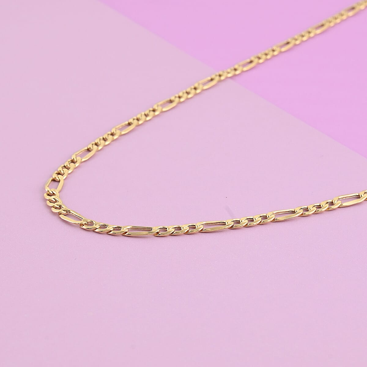 10K Yellow Gold 5.3mm Figaro Chain Necklace 24 Inches 9.40 Grams image number 1