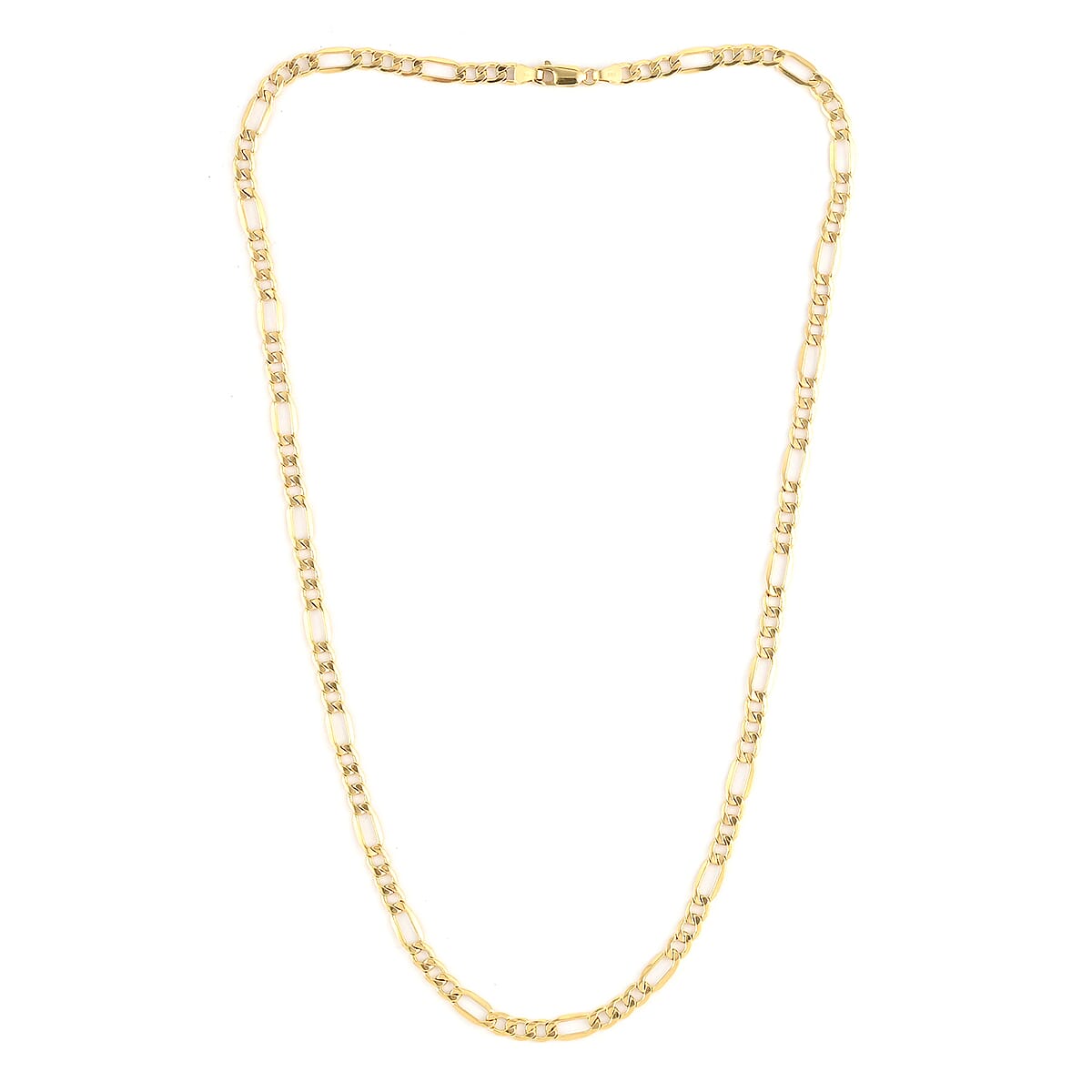 10K Yellow Gold 5.3mm Figaro Chain Necklace 24 Inches 9.40 Grams image number 2