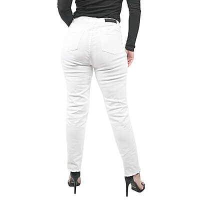 Halston White Denim Skinny High Waist Jean - Size 6