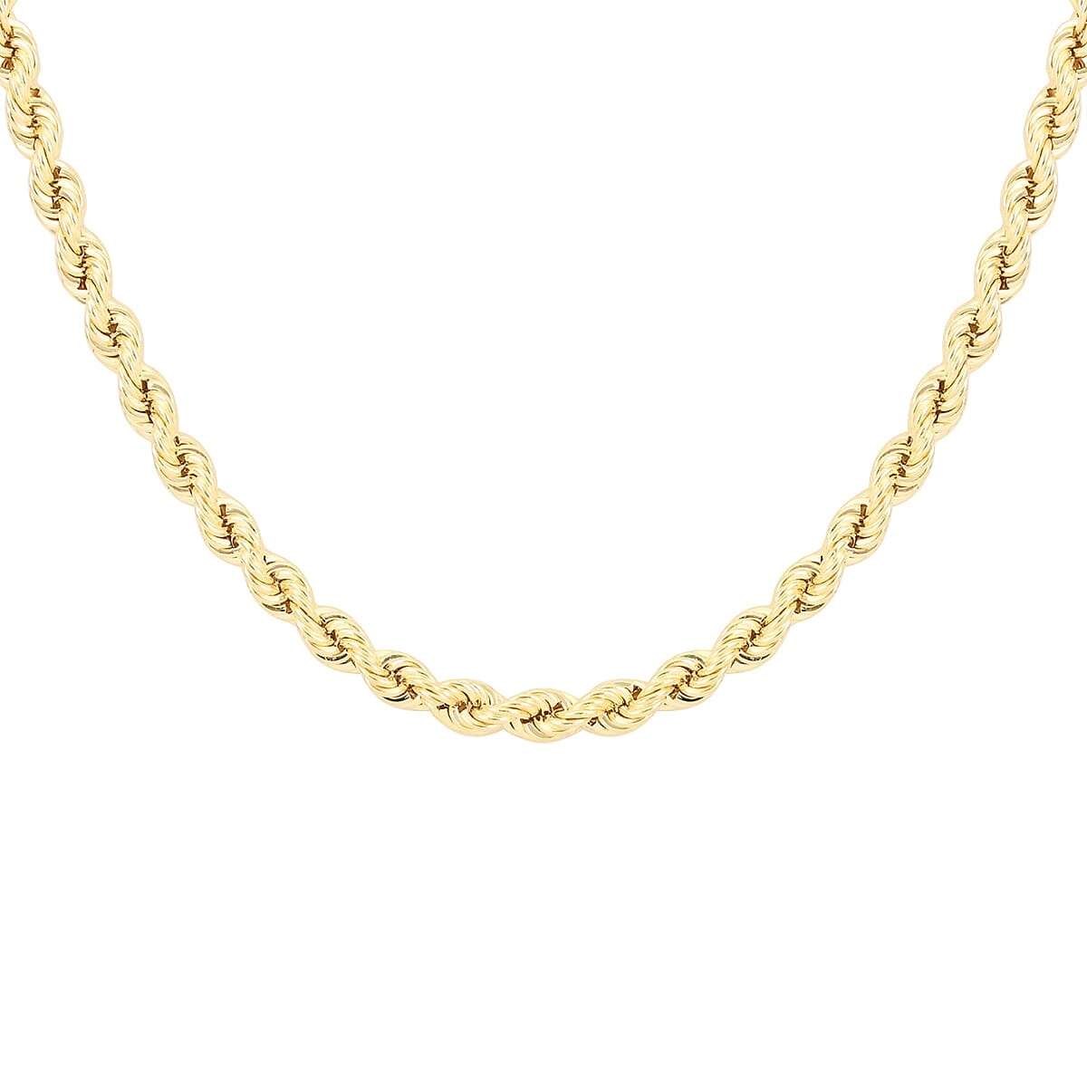 VEGAS CLOSEOUT DEAL 10K Yellow Gold 3.8mm Rope Necklace (18 Inches) (6.2 g) image number 0