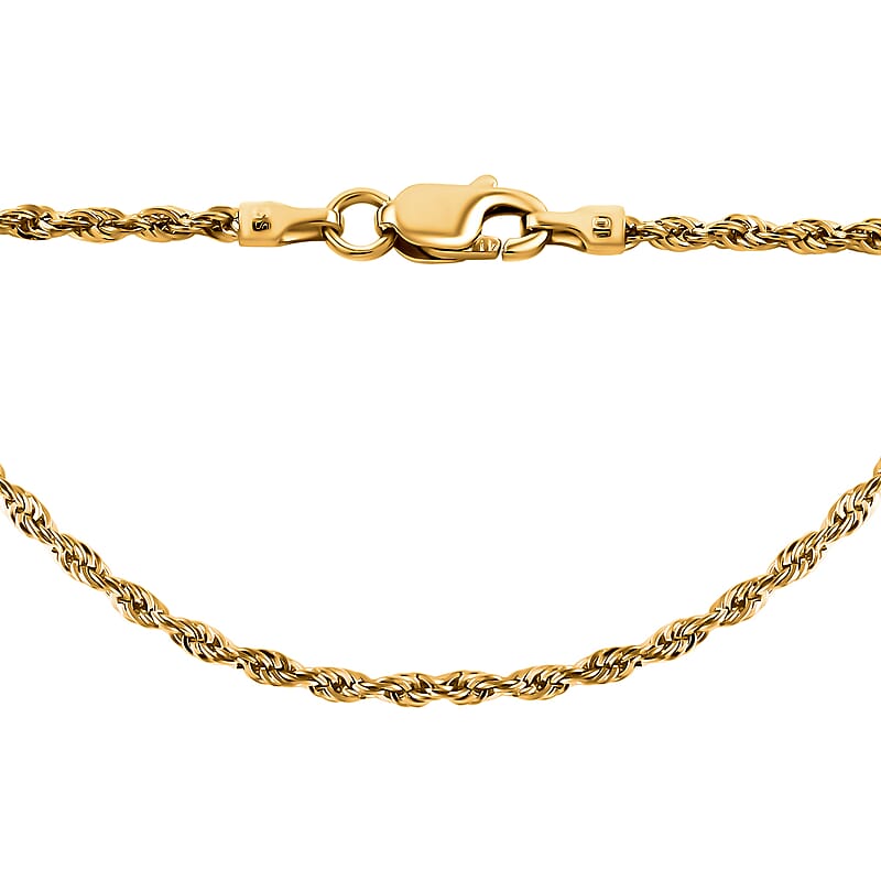 New York Closeout 10K Yellow Gold 3mm Rope Necklace 24 Inches 5.90 Grams