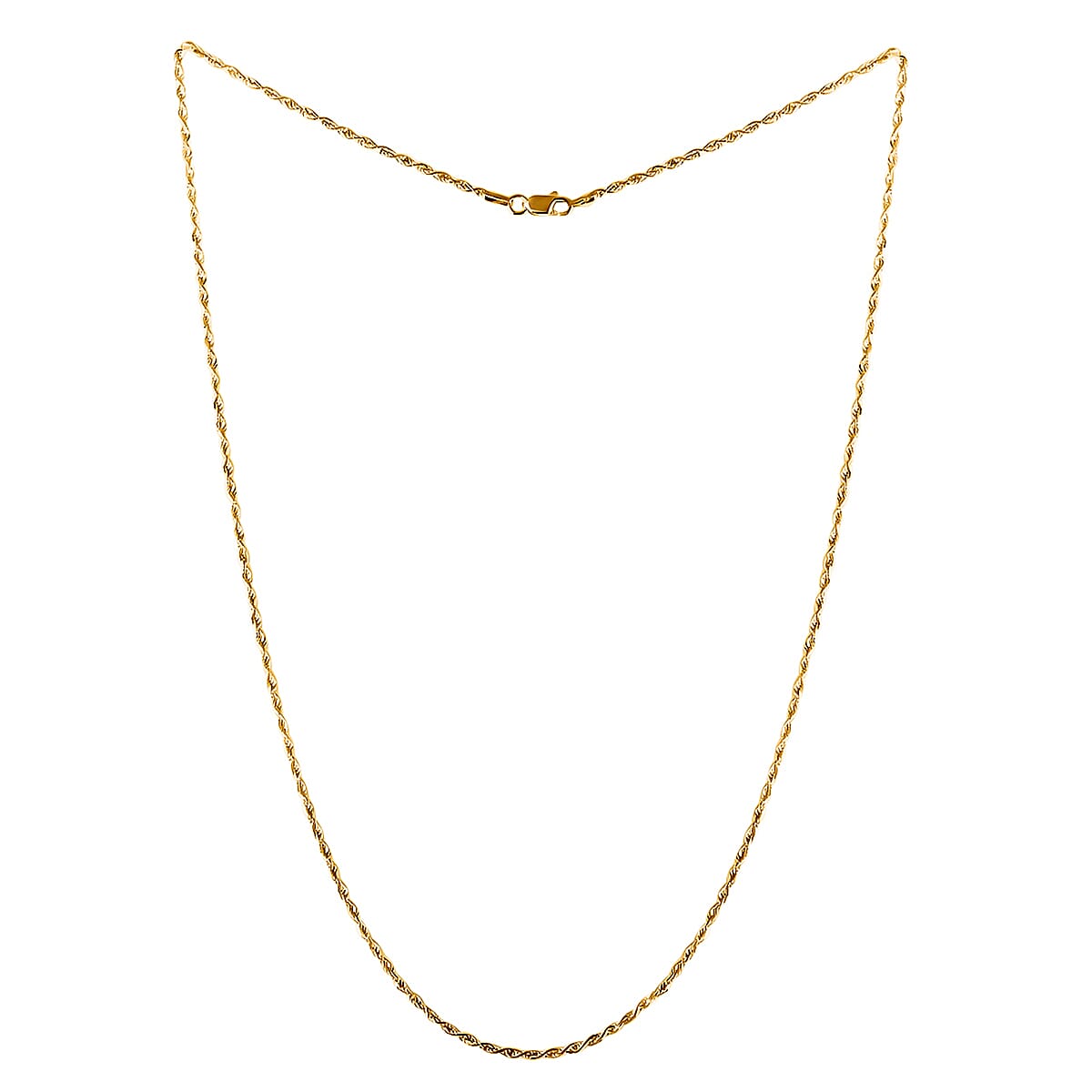 New York Closeout 10K Yellow Gold 3mm Rope Necklace 24 Inches 5.90 Grams