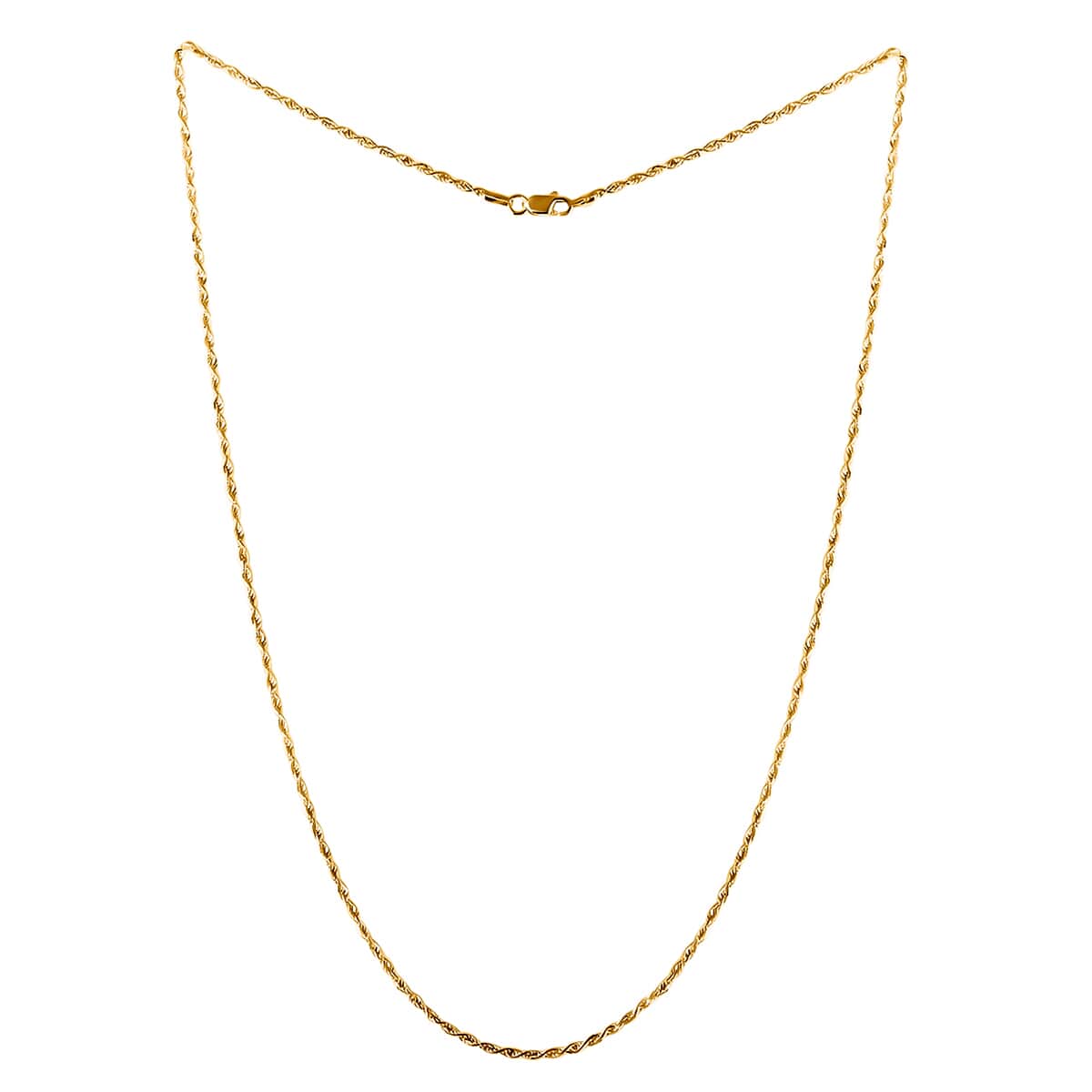 New York Closeout 10K Yellow Gold 3mm Rope Necklace 24 Inches 5.90 Grams image number 1