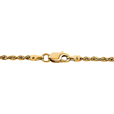 New York Closeout 10K Yellow Gold 3mm Rope Necklace 24 Inches 5.90 Grams