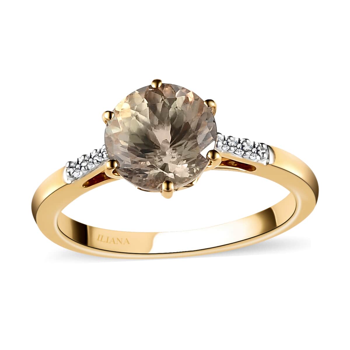 ILIANA 18K Yellow Gold 100 Facet Turkizite, Diamond (G-H, SI) Ring (Size 10.0) (3 g) 2.20 ctw image number 0