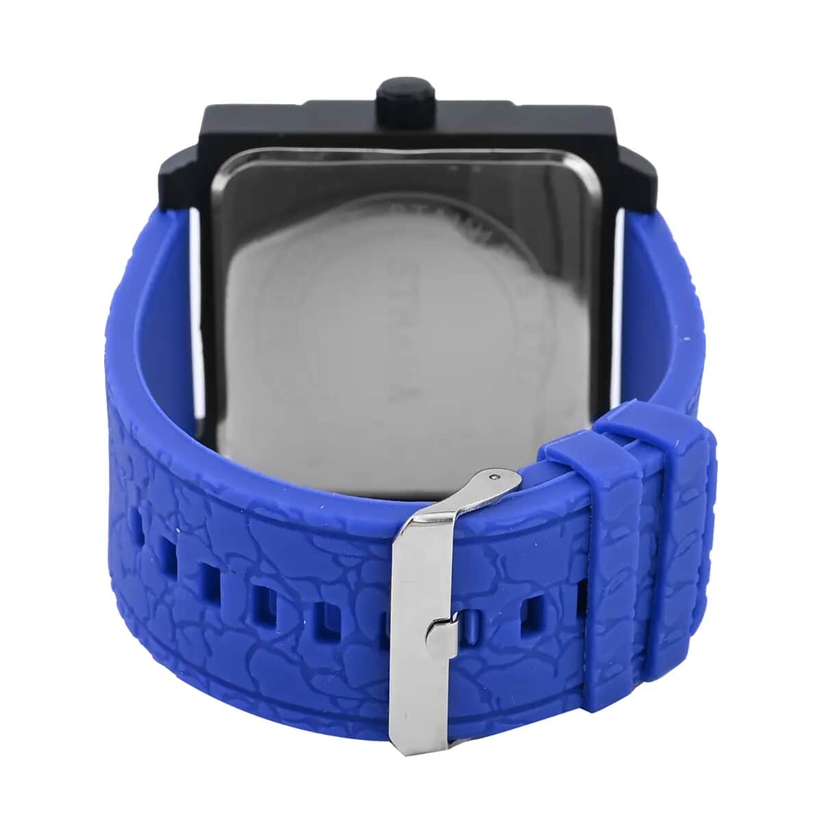 Strada Japanese Movement Octagonal Dial Sports Watch with Blue Silicone Strap image number 7