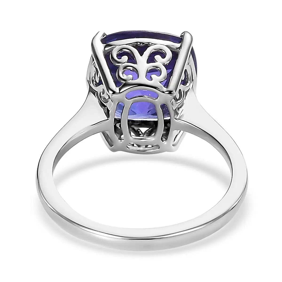 Rhapsody 950 Platinum AAAA Tanzanite Solitaire Ring (Size 9.0) 5.70 Grams 7.85 ctw image number 4