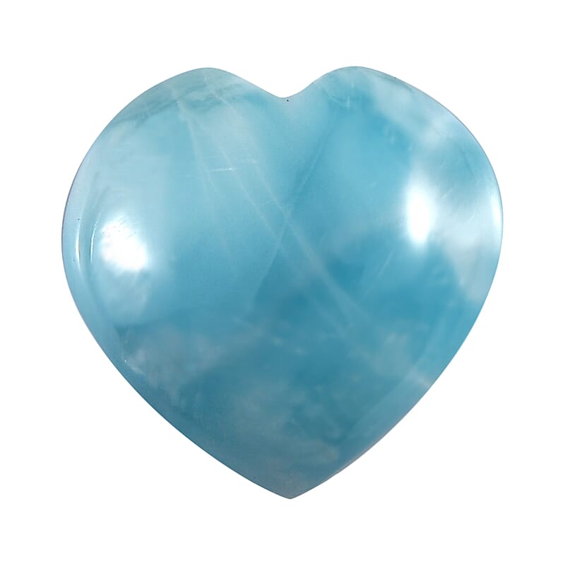 AA Larimar (Hrt 10 mm) 3.78 ctw Loose Gemstone