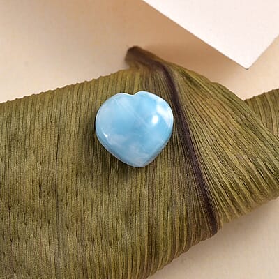 AA Larimar (Hrt 10 mm) 3.78 ctw Loose Gemstone