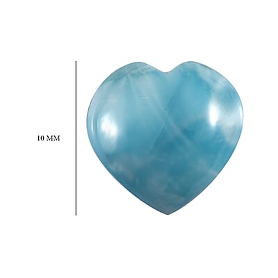 AA Larimar (Hrt 10 mm) 3.78 ctw Loose Gemstone