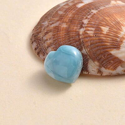 AAA Larimar (Hrt 10 mm) 4.00 ctw Loose Gemstone