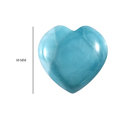 AAA Larimar (Hrt 10 mm) 4.00 ctw Loose Gemstone