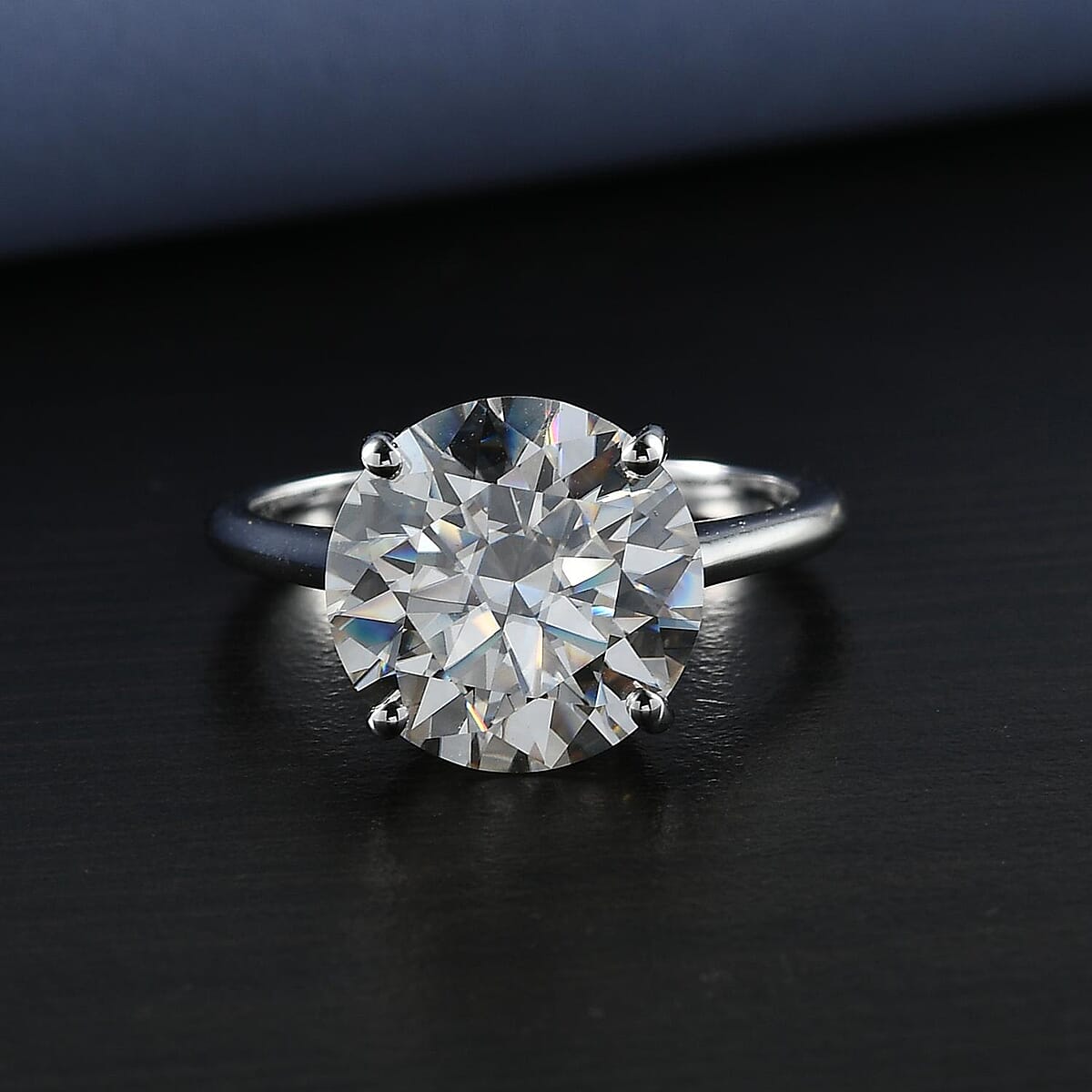 LUXORO 10K White Gold Moissanite VS-EF Solitaire Ring (Size 10.0) 2.90 Grams 5.15 ctw image number 1