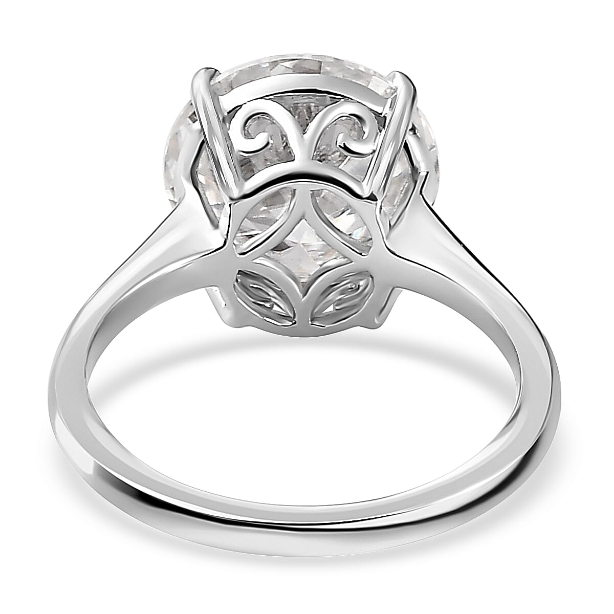 LUXORO 10K White Gold Moissanite VS-EF Solitaire Ring (Size 10.0) 2.90 Grams 5.15 ctw image number 4
