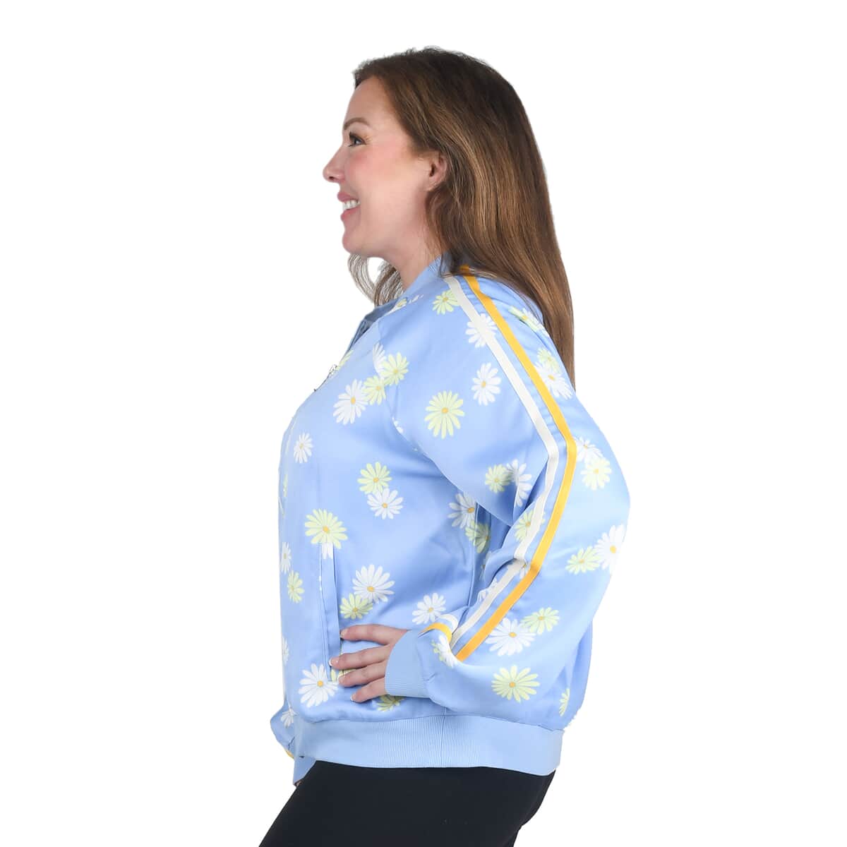 JUICY COUTURE Light Blue Daisy Print Zip-up Jacket - XS image number 2