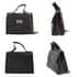 Royal Siamese Black Croc Embossed Faux Leather Mini Handbag with Detachable Chain Shoulder Strap image number 1