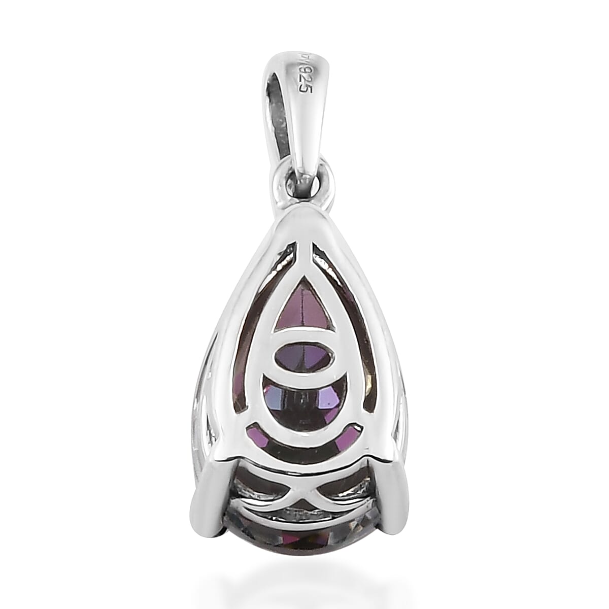 Northern Lights Mystic Topaz Pendant in Platinum Over Sterling Silver 3.70 ctw
