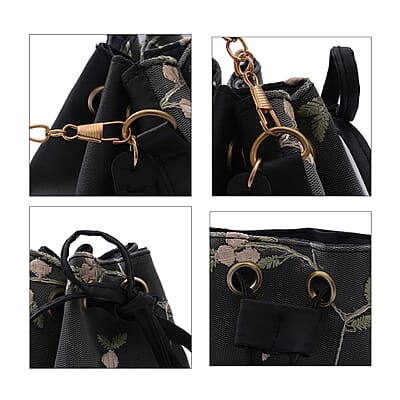 Royal Siamese Faux Leather Bucket Bag