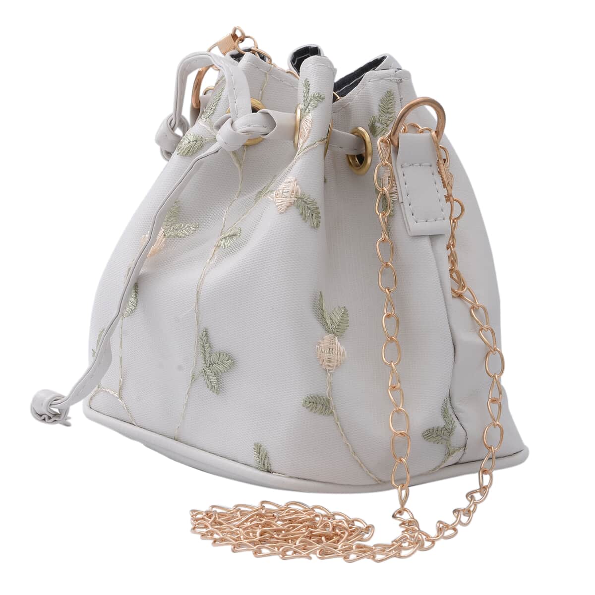 ROYAL SIAMESE White Color Faux Leather Bucket Bag image number 2