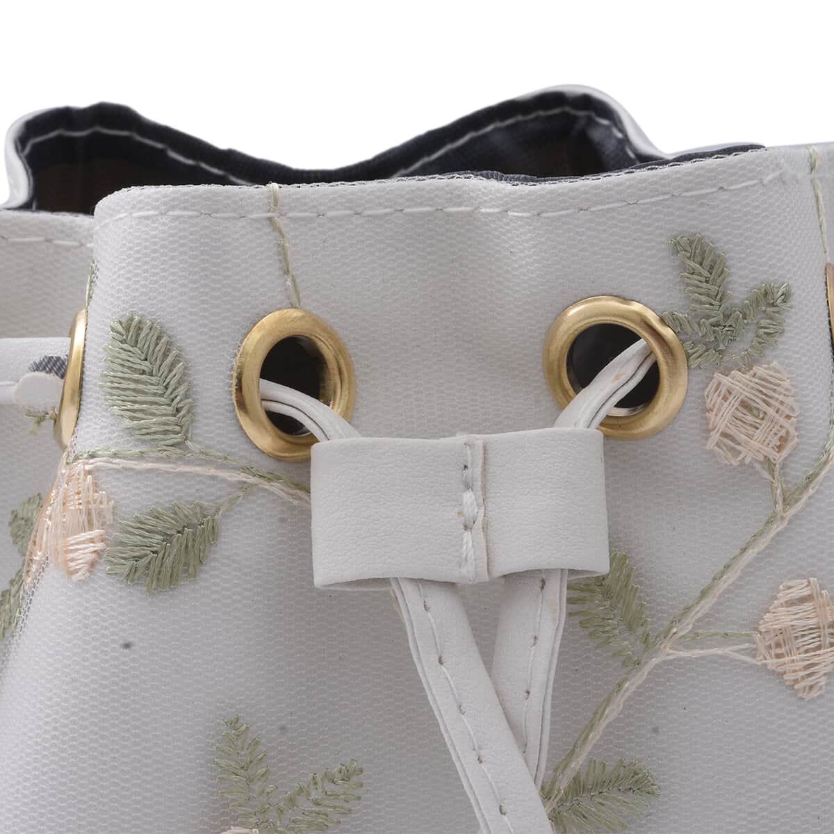 ROYAL SIAMESE White Color Faux Leather Bucket Bag image number 5