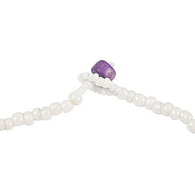 Purple Color Beaded, Shell and Resin Necklace (21 Inches) 60.00 ctw