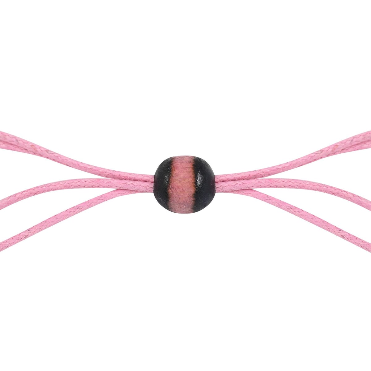 Pink Color Wooden Beaded Adjustable Necklace 25-32 Inches image number 3
