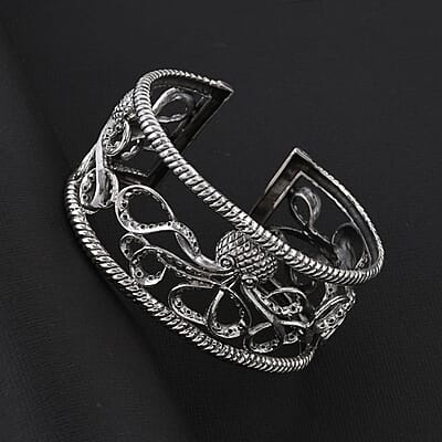 Bali Legacy Sterling Silver Octopus Cuff Bracelet (7.50 In) 34.70 Grams