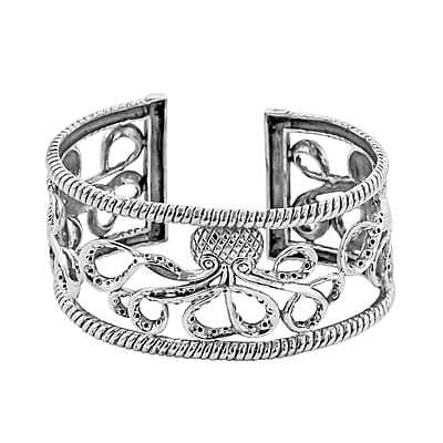 Bali Legacy Sterling Silver Octopus Cuff Bracelet (7.50 In) 34.70 Grams