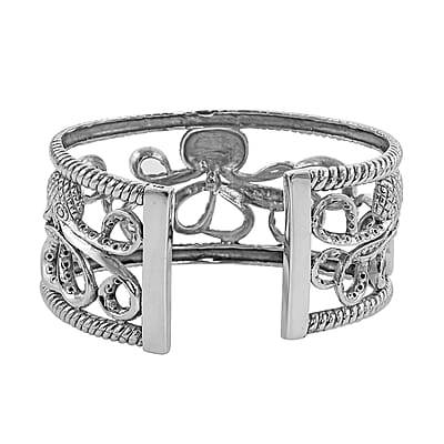 Bali Legacy Sterling Silver Octopus Cuff Bracelet (7.50 In) 34.70 Grams
