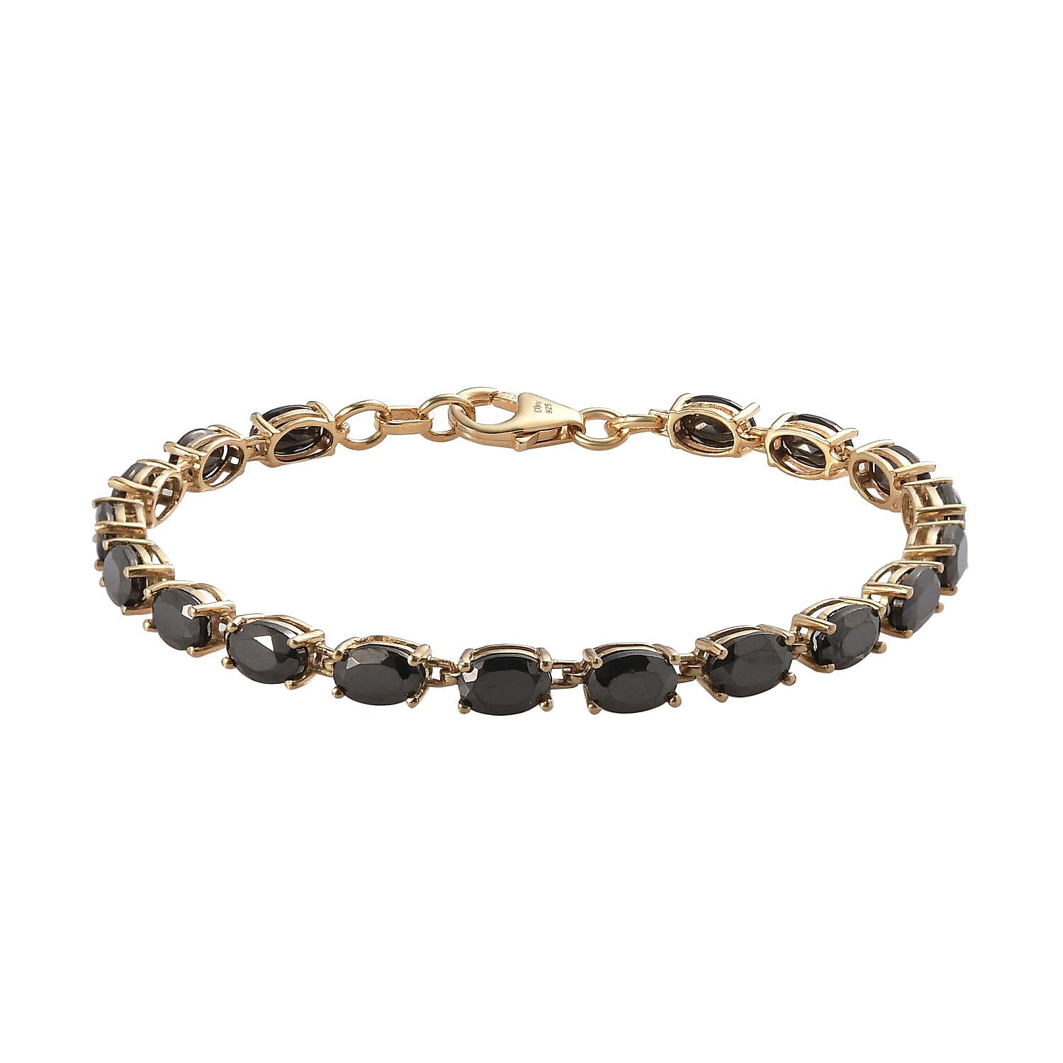 Elite Shungite Link Bracelet in Vermeil Yellow Gold Over Sterling Silver (6.50 In) 5.40 ctw