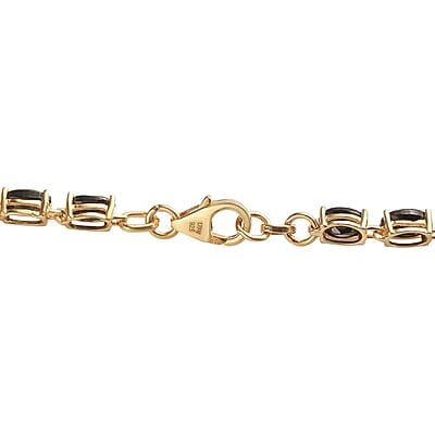 Elite Shungite Link Bracelet in Vermeil Yellow Gold Over Sterling Silver (6.50 In) 5.40 ctw