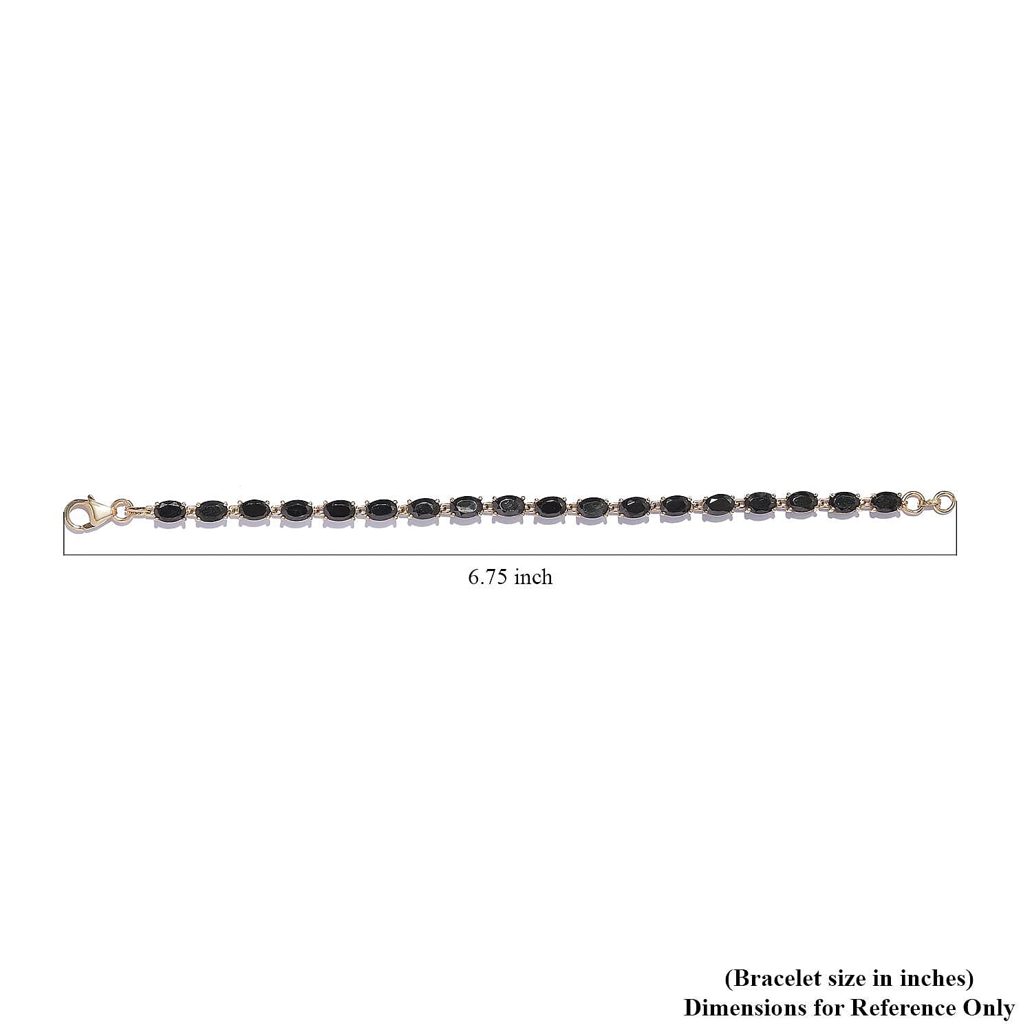 Elite Shungite Link Bracelet in Vermeil Yellow Gold Over Sterling Silver (6.50 In) 5.40 ctw