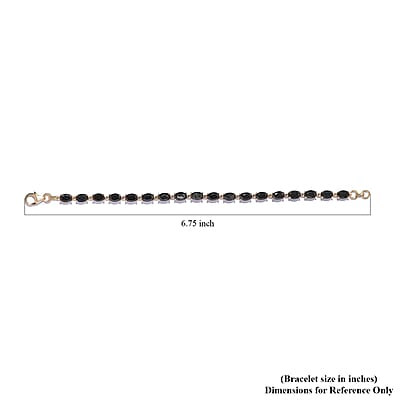 Elite Shungite Link Bracelet in Vermeil Yellow Gold Over Sterling Silver (6.50 In) 5.40 ctw