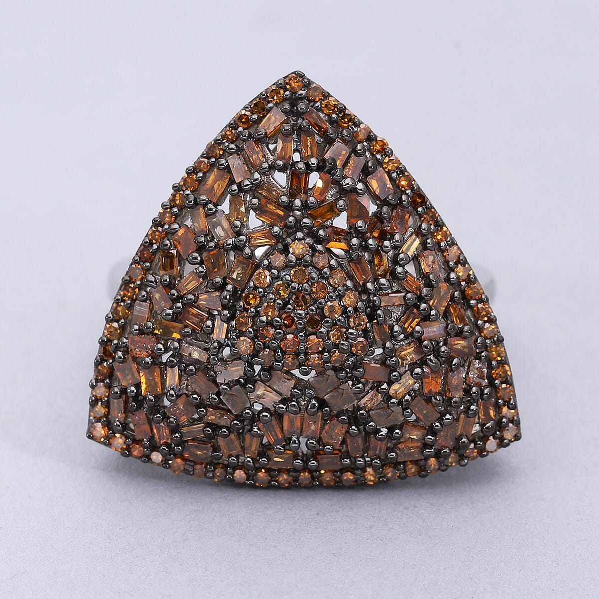 Red Diamond Ring in Platinum Over Sterling Silver (Size 10.0) 1.50 ctw image number 1