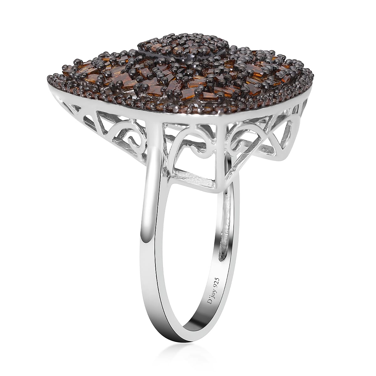 Red Diamond Ring in Platinum Over Sterling Silver (Size 10.0) 1.50 ctw image number 3