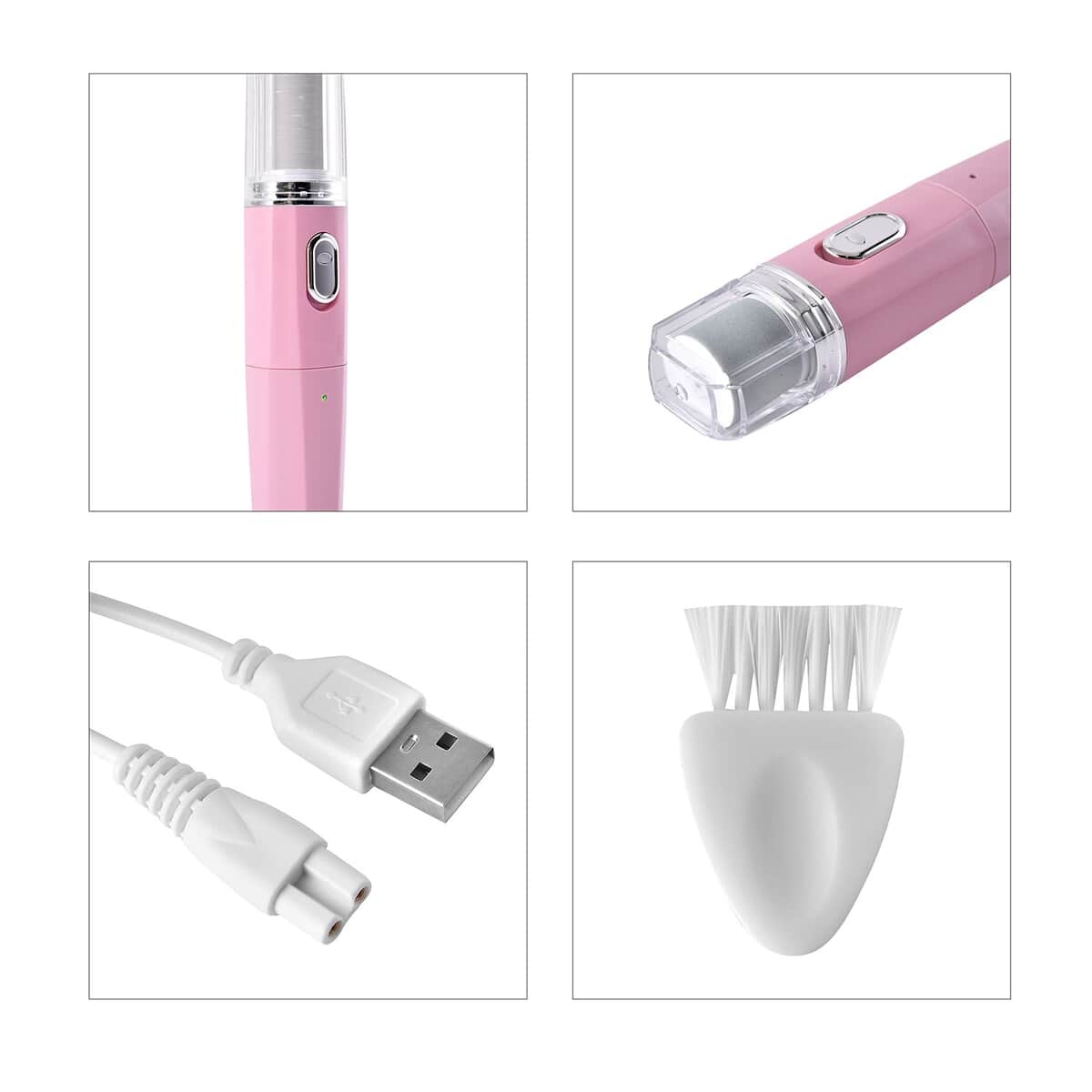 Beautech 4-in-1 Pink Electric Nail Filer & Foot Care Set with Velvet Storage Bag image number 4