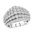 NY Closeout 10K White Gold G-H I1 Diamond Cluster Ring (Size 7.0) 7.50 Grams 3.00 ctw image number 0