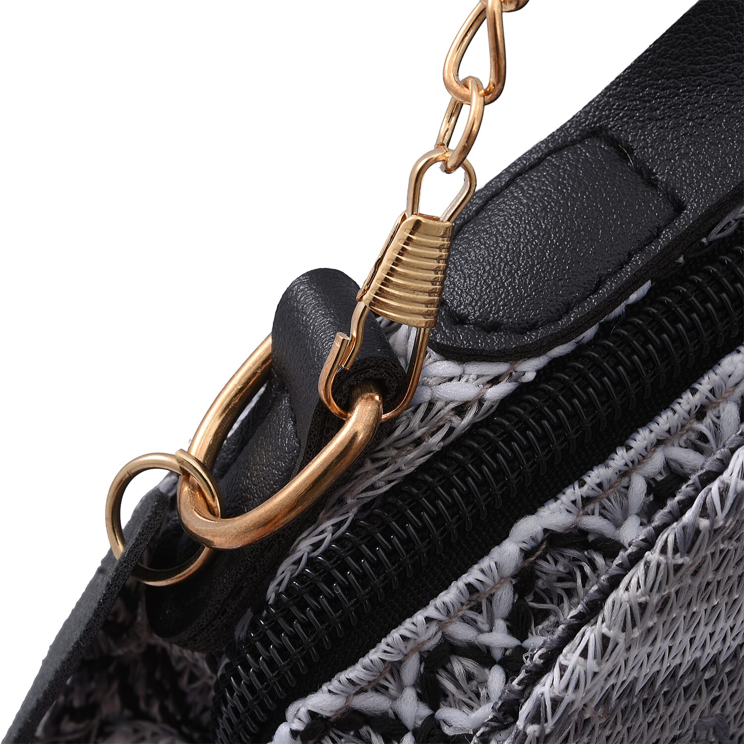 Thailand Designer Closeout, Royal Siamese Handmade Embroidery Gray Faux Leather Mini Bag