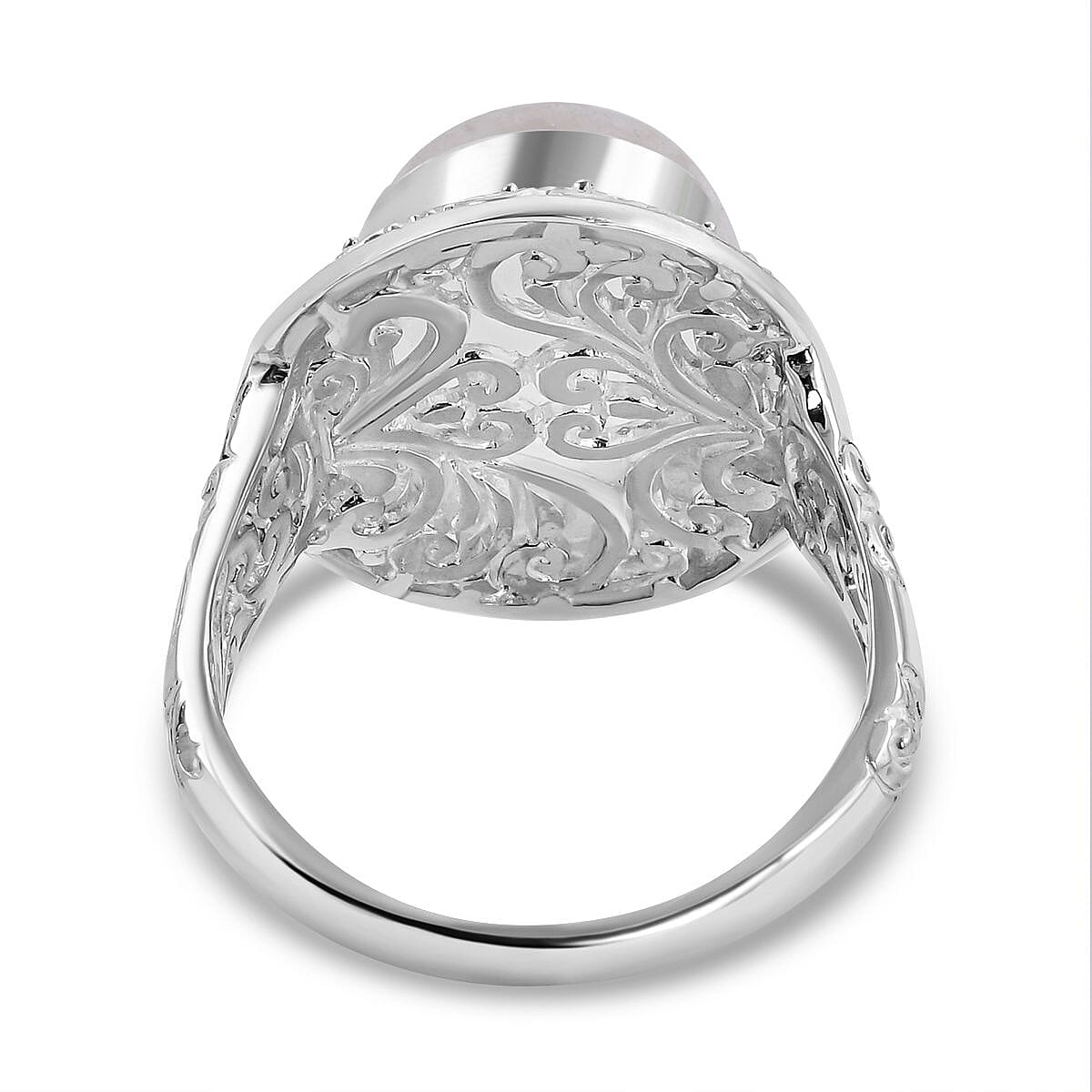Rainbow Moonstone 10.30 ctw Ring in Sterling Silver (Size 6.5)