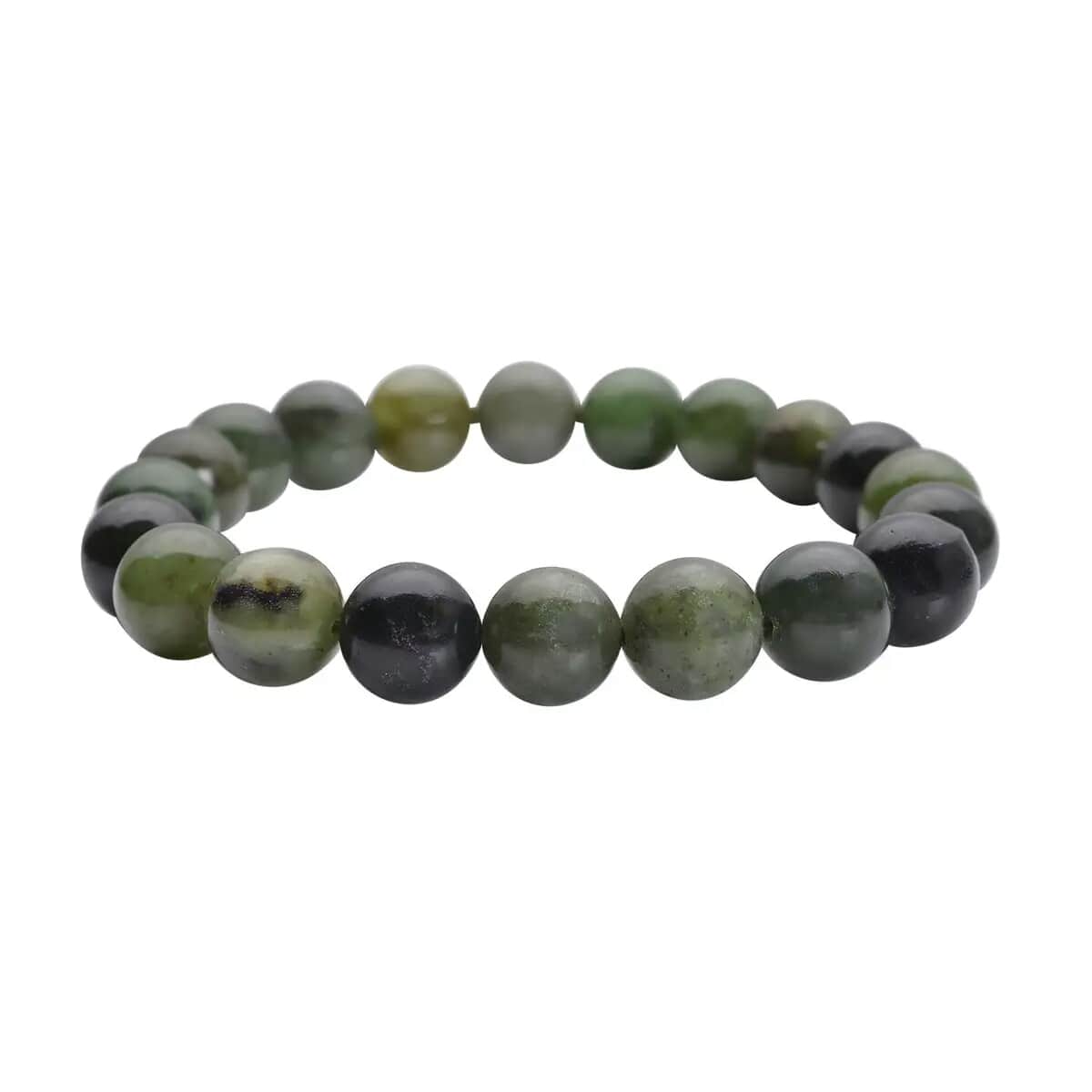 Canadian Jade 166.50 ctw Bracelet, Beaded Stretch Bracelet, Jade Beads Bracelet image number 4