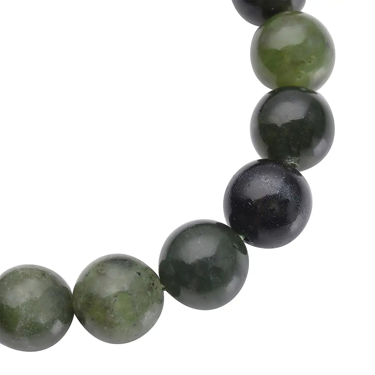 Canadian Jade 166.50 ctw Bracelet, Beaded Stretch Bracelet, Jade Beads Bracelet
