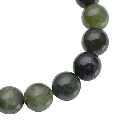 Canadian Jade 166.50 ctw Bracelet, Beaded Stretch Bracelet, Jade Beads Bracelet