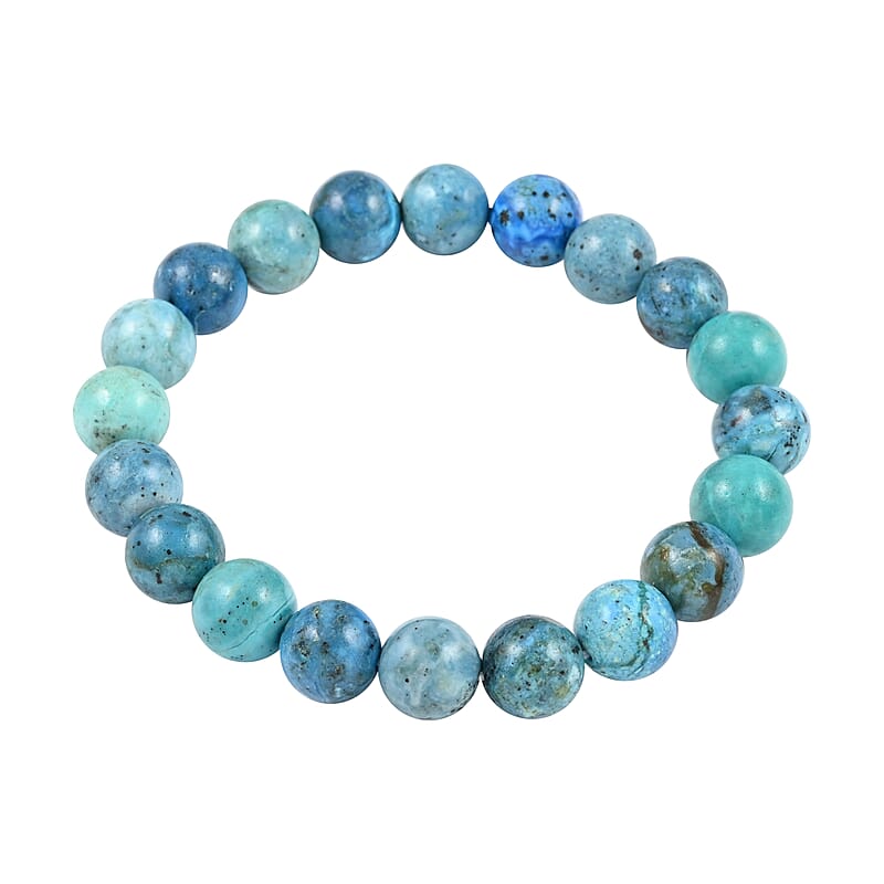 Chrysocolla 7-9mm Beaded Stretch Bracelet 96.50 ctw