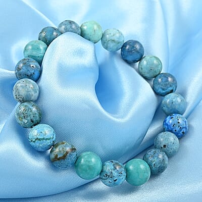 Chrysocolla 7-9mm Beaded Stretch Bracelet 96.50 ctw