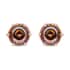 LUXORO 10K Rose Gold Portuguese Cut 161 Facet Champagne Moissanite Stud Earrings 2.15 ctw image number 0